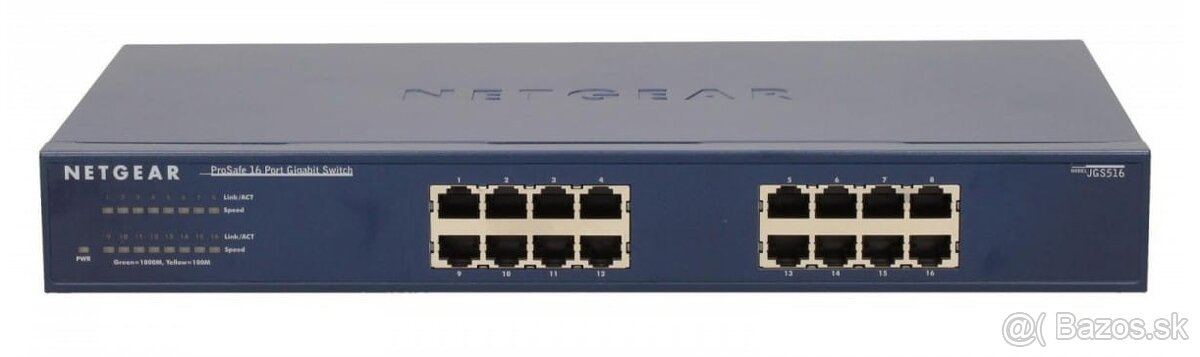 Predám 16-portový Gigabit switch Netgear ProSafe JGS516 v2 - 2