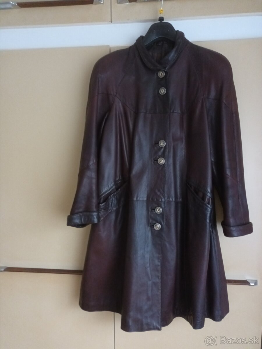 Dlhý dámsky kožený kabát - 2
