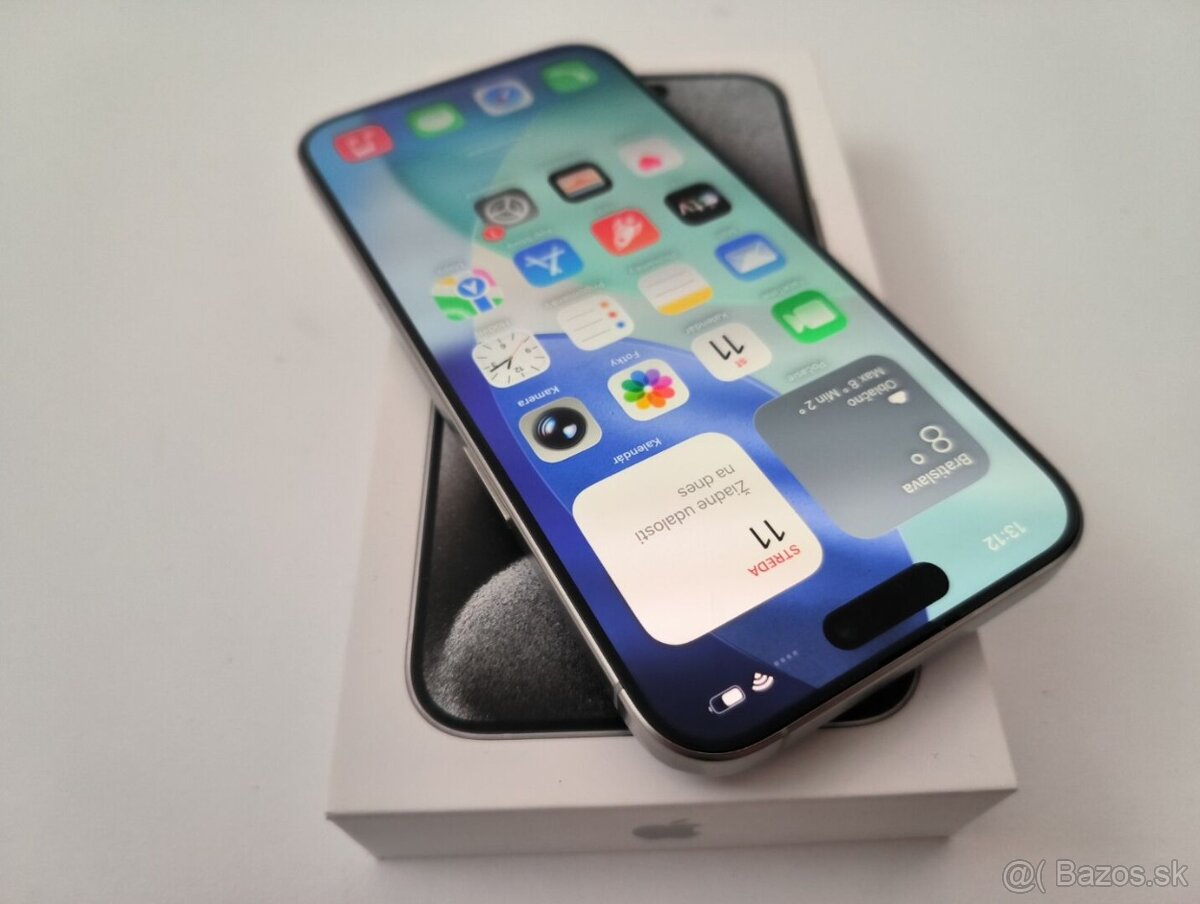 apple iphone 15 PRO MAX 256gb White Titanium 100% Batéria - 2