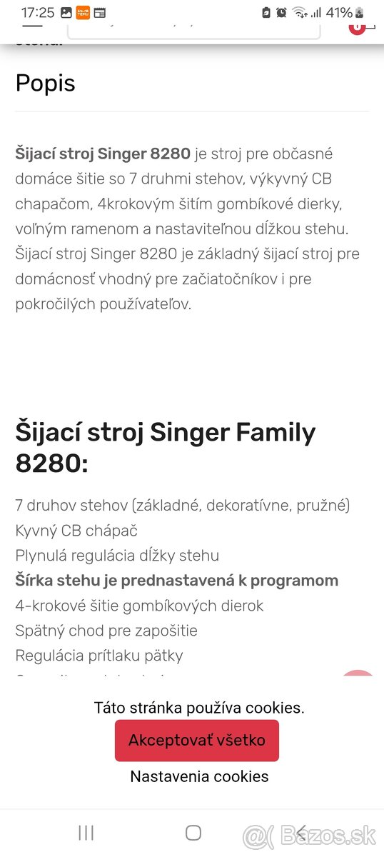 Šijací stroj Singer - 2