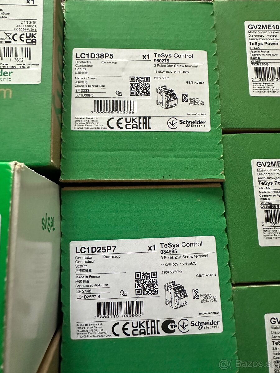 Stýkače schneider - 2