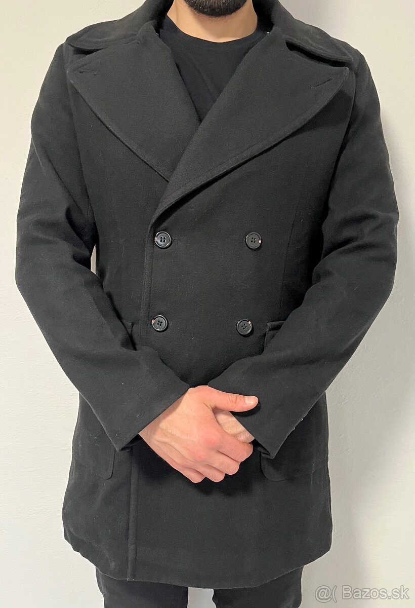 Pánsky čierny kabát - 2
