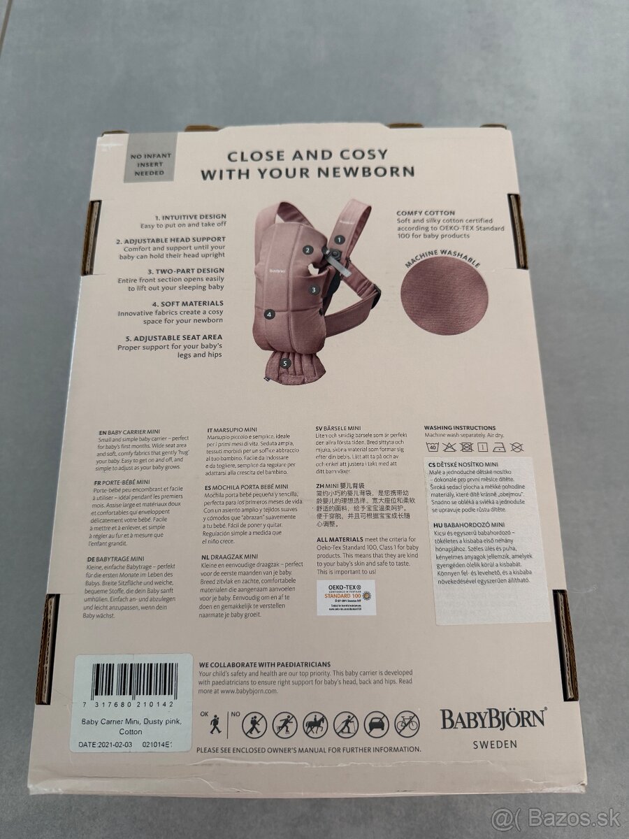 Predám nosič babybjorn baby carrier mini - 2