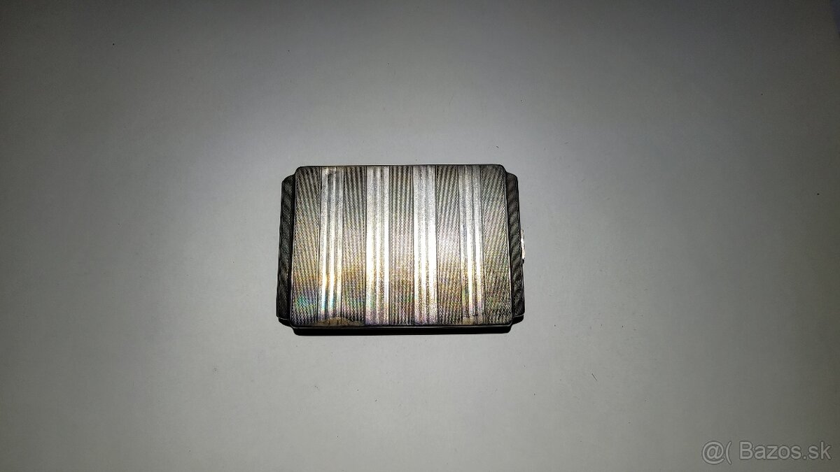 Starozitna strieborna krabicka na cigarety - 2