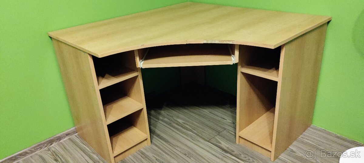 Rohový kancelársky stôl, písací stolík - 2