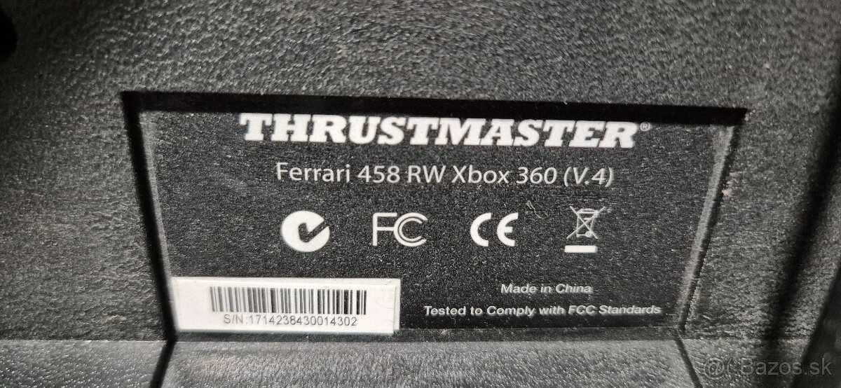 Thrustmaster ferrari 458 RW XBOX360 (V.4) - 2