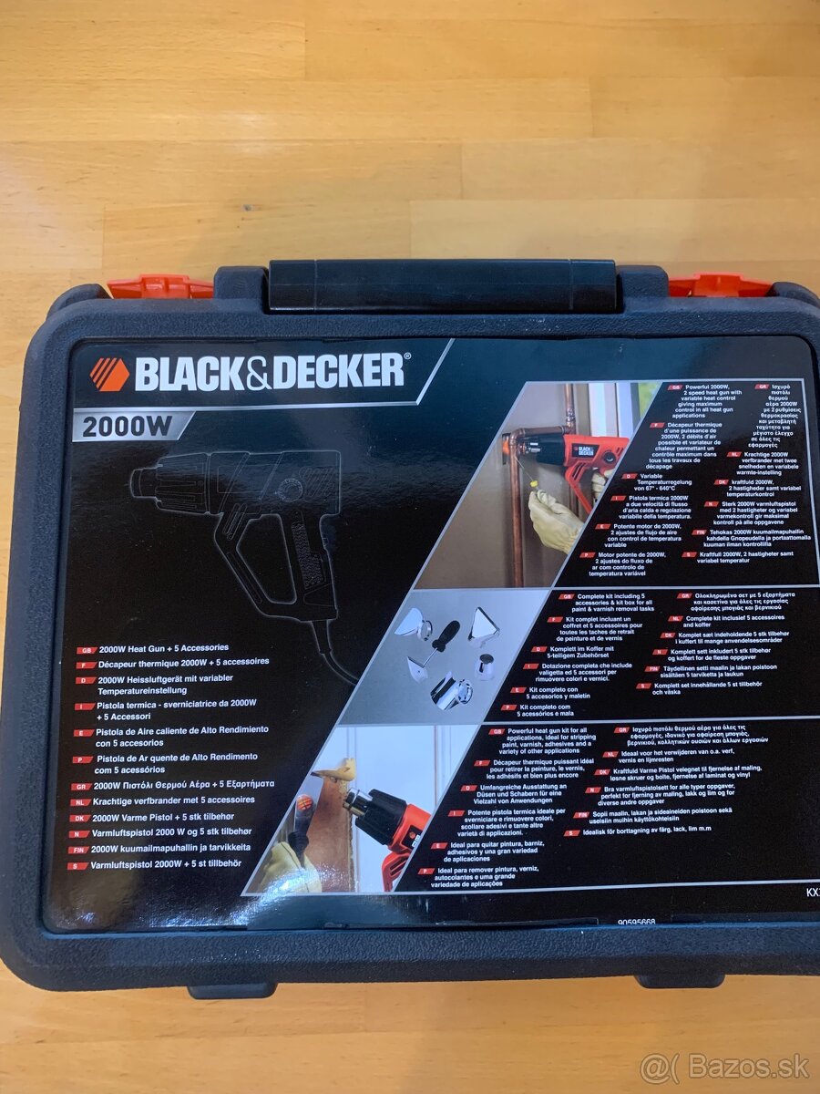 Teplovzdušná pištoľ Black+Decker 2000w - 2