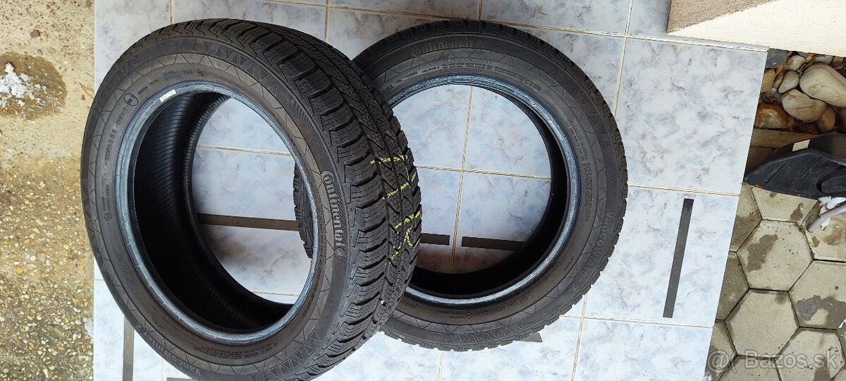 Predám 2ks pneu zimné Continental 225/55R17C - 2