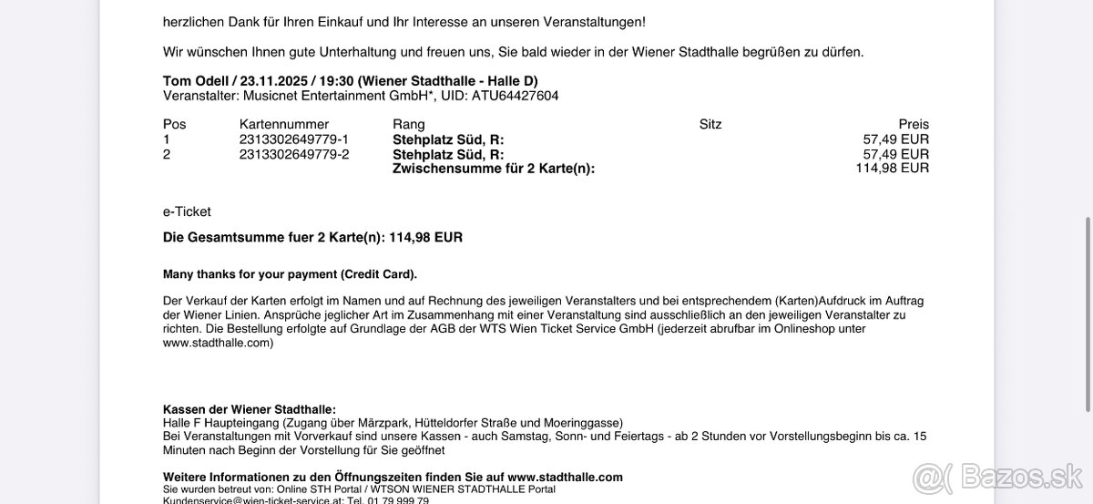 Tom Odell Viedeň 23.11.2025 - 2