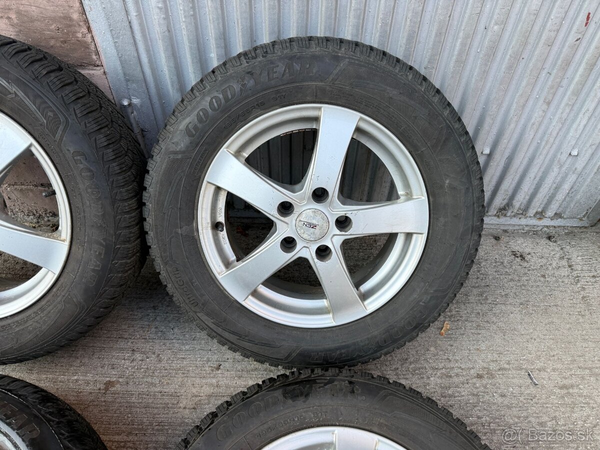 15" Elektrony 5x112 so zimnymi pneu 195/65 R15 - 2