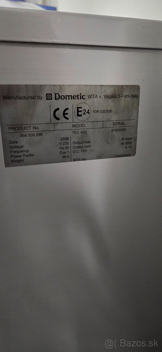 Predám Dometic TEC 40D naftový generátor - 2