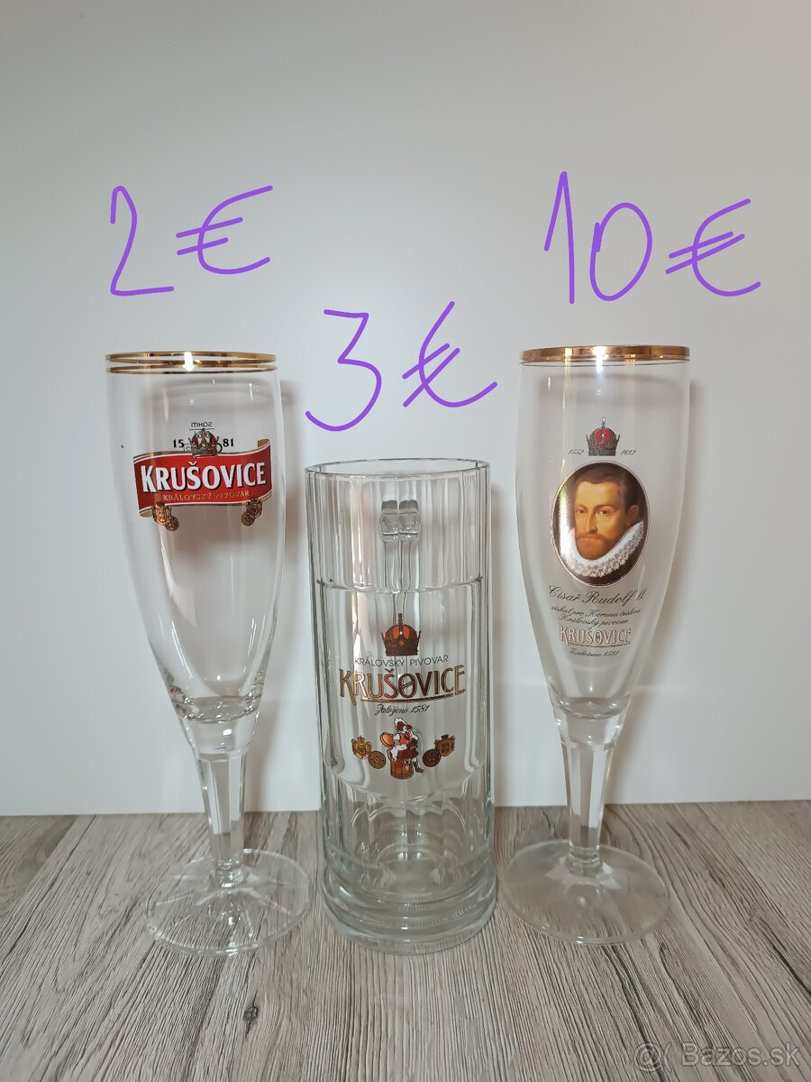 České pivové poháre 1 - 2