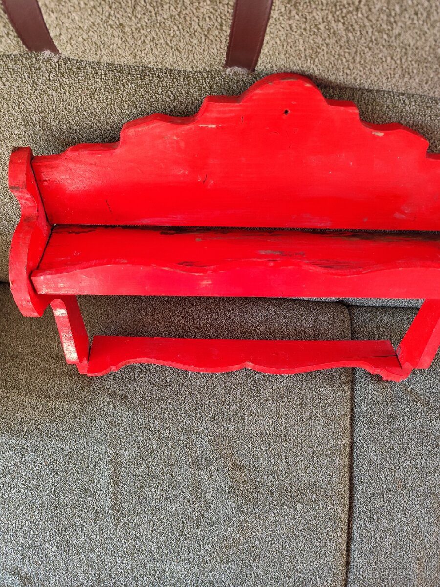 Starožitná polička vešiak - 2