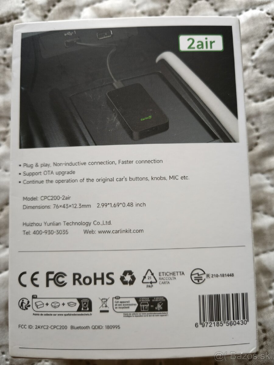 Predám CarlinKit, bezdrôtové Android Auto/CarPlay - 2