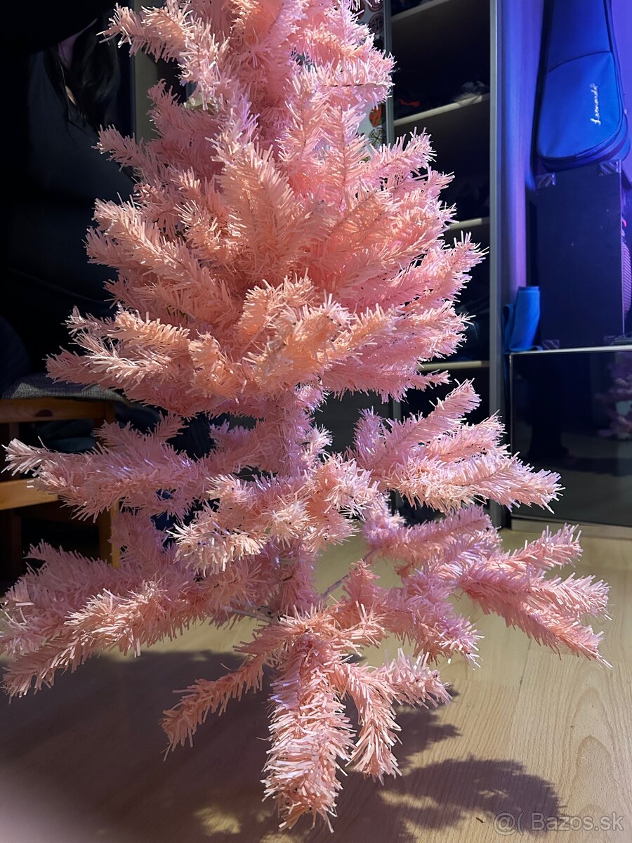 Vianočný stromček ružový 120cm - 2