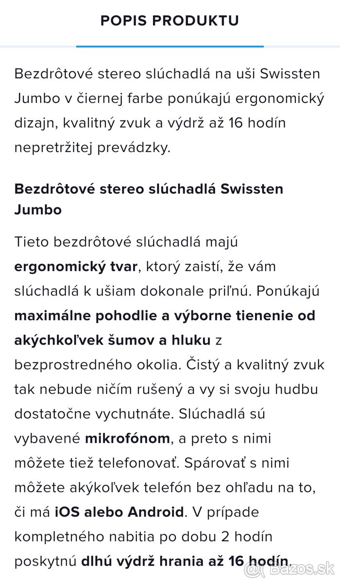 Predám bluetooth Jumbo slúchadlá - 2