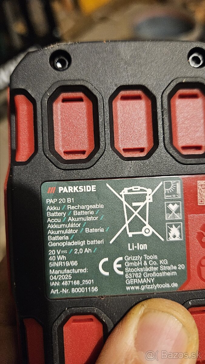 Parkside bateria 2Ah 20V nova - 2