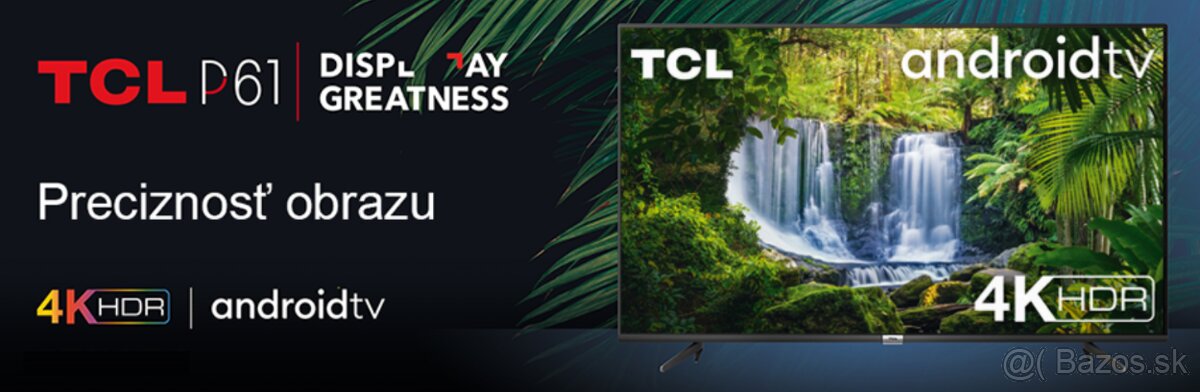 TCL 43P615 SMART ANDROID TV - ako nový - 2