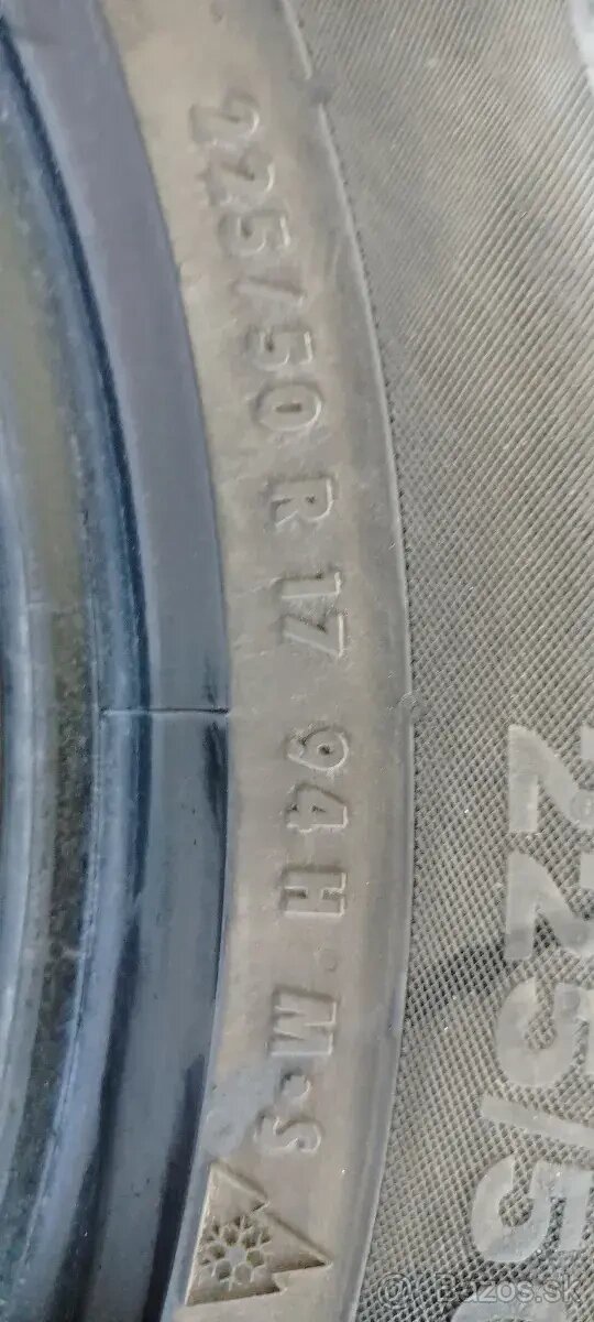 2 zimné pneumatiky 225/50 R17 94H Continental ContiWinterCon - 2