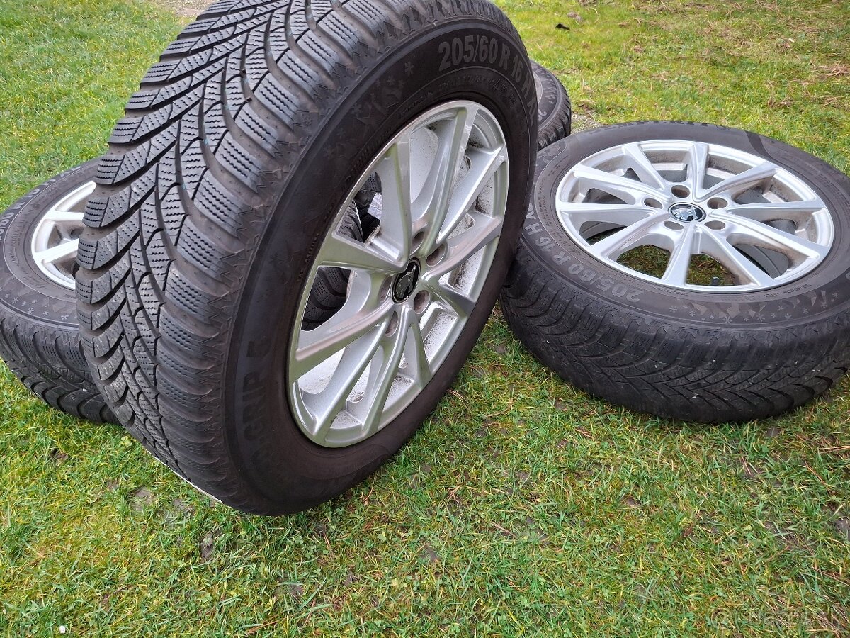 16" ALU 5x112 (škoda a iné) + zimné 205/60 r16 7,5mm TOP - 2