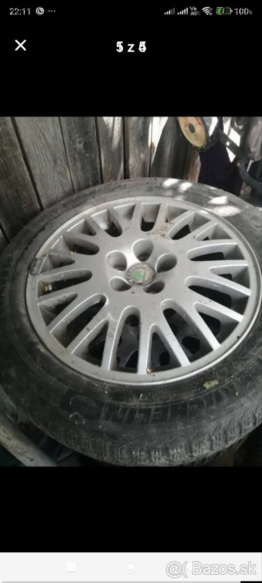 Predám 4ks elektrony SPIDER 5X100 206/55R16 - 2