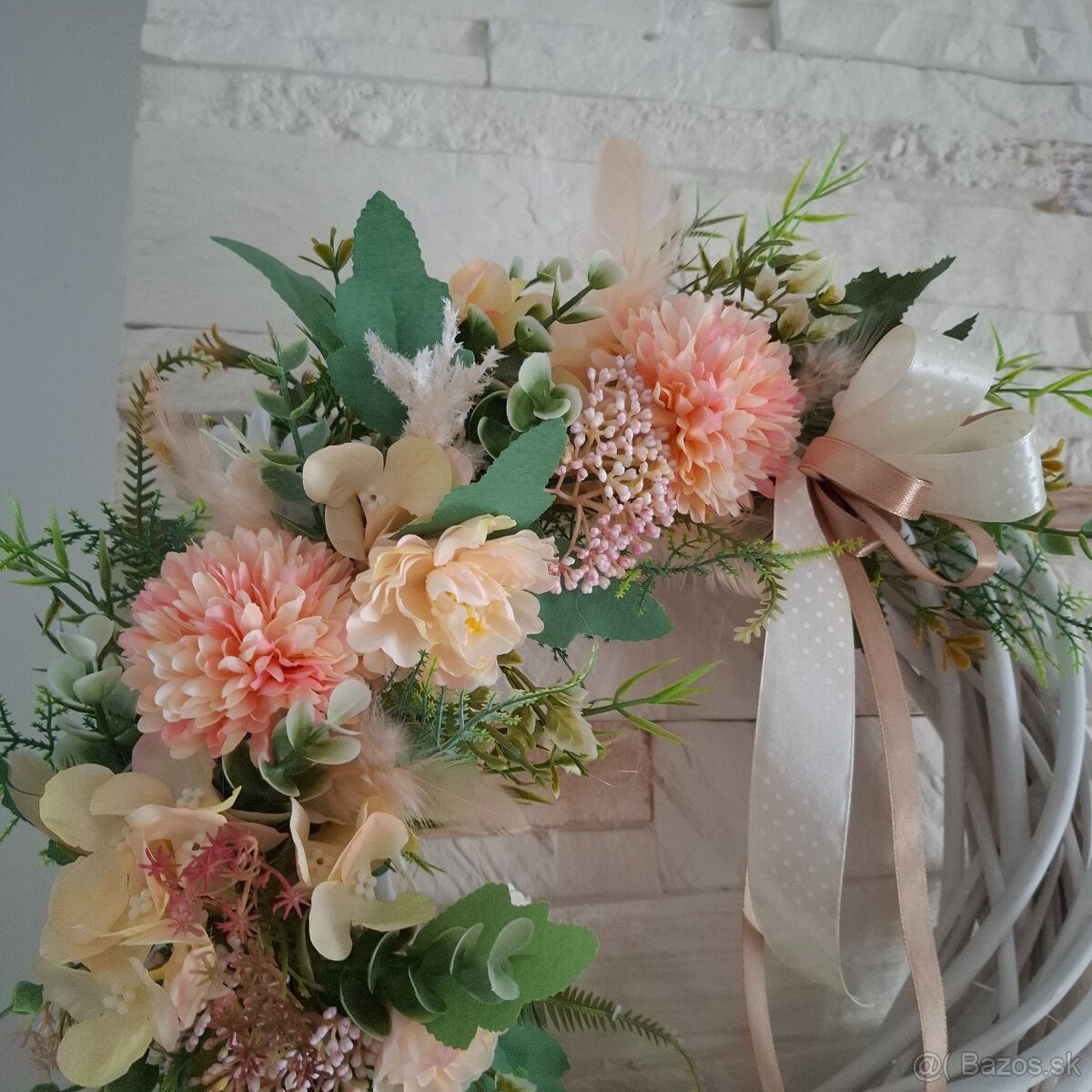 Kvetovany vencek 30 cm - 2