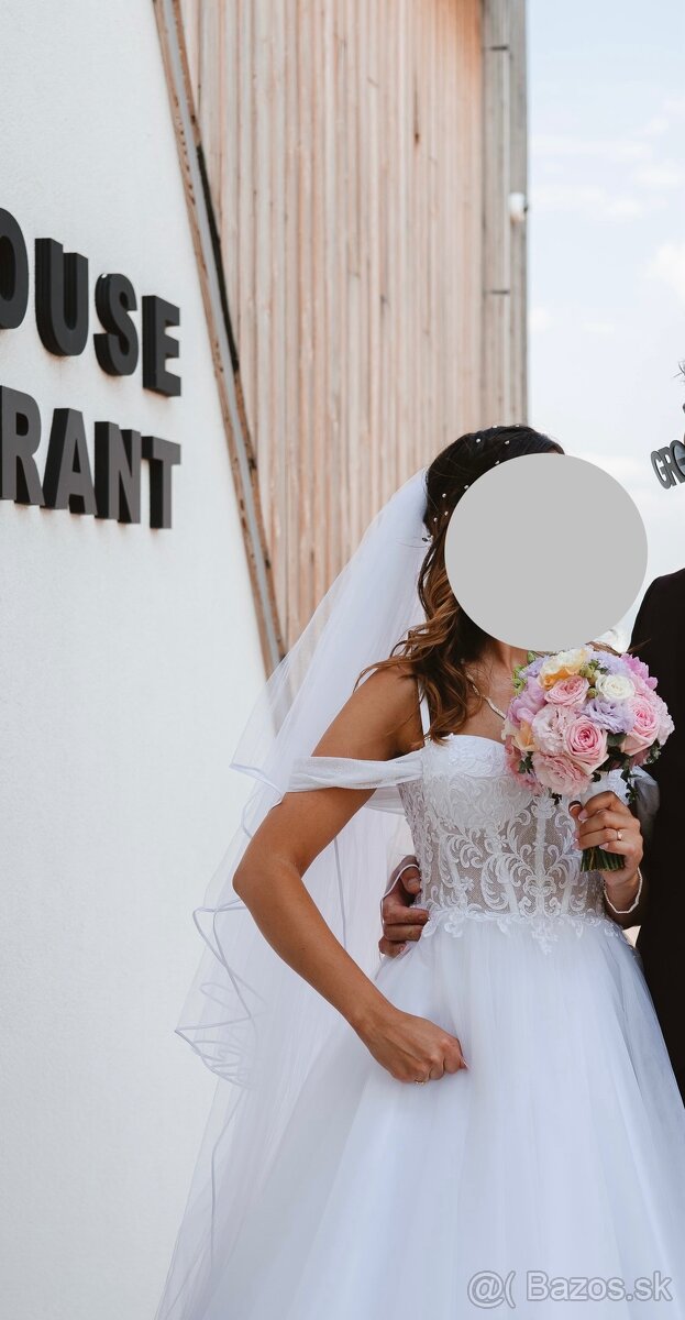 Svadobné šaty veľkosť 38 - 2