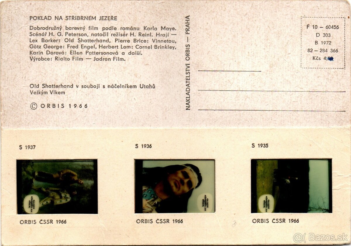 WINNETOU POHLADNICE S DIAPOZITIVMI - 2