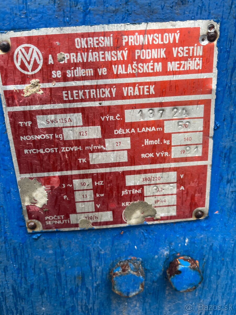 Stavebný zdvihák/ výťah vratek - 2