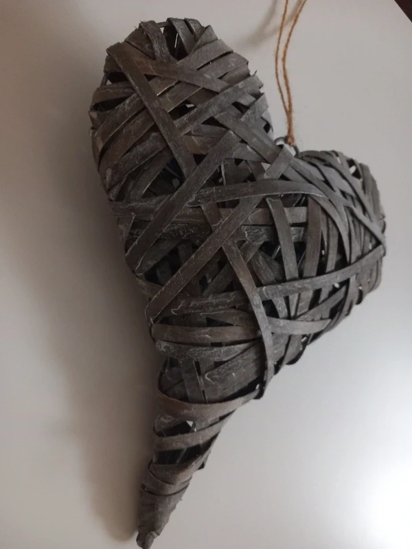 Staršie vypuklé lykové srdce po mamine 25x22x6 cm - 2