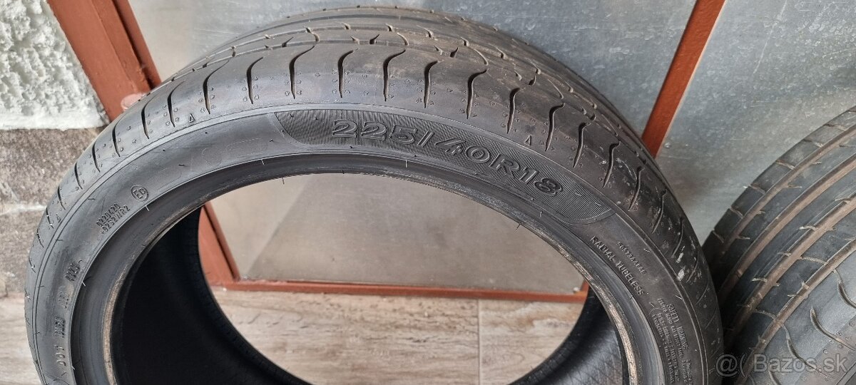 Predám letné pneumatiky SAVA intensa UHP 225/40 R18 - 2