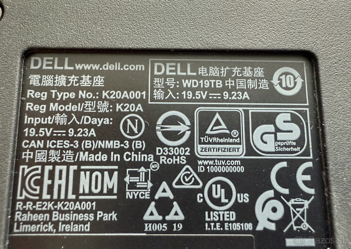 Dell Thunderbolt Dock WD19TB 180W - 2