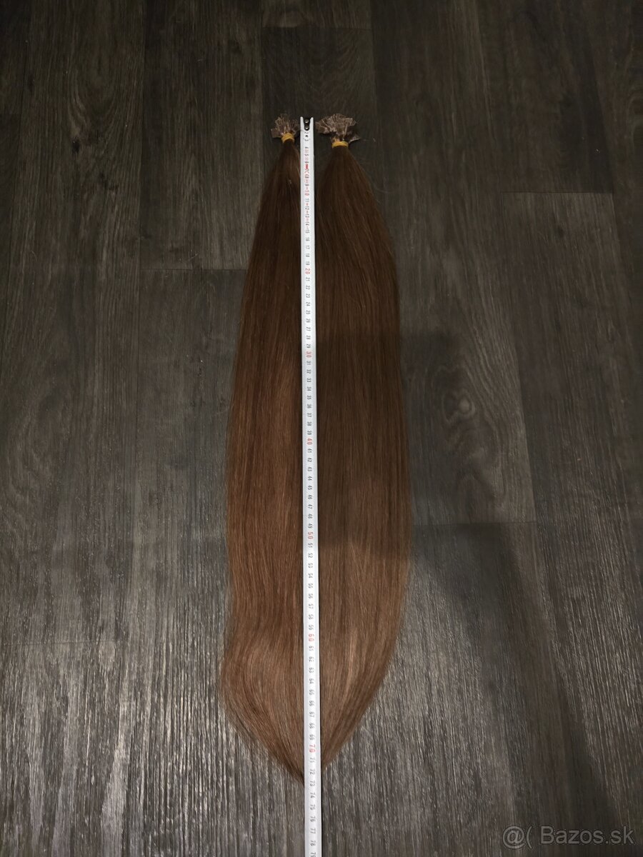 Ruské hnedé vlasy 72cm - 2