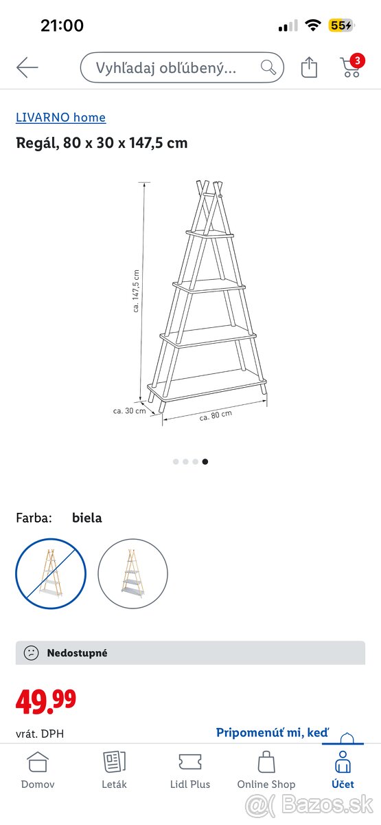 Regál Livaro home - 2