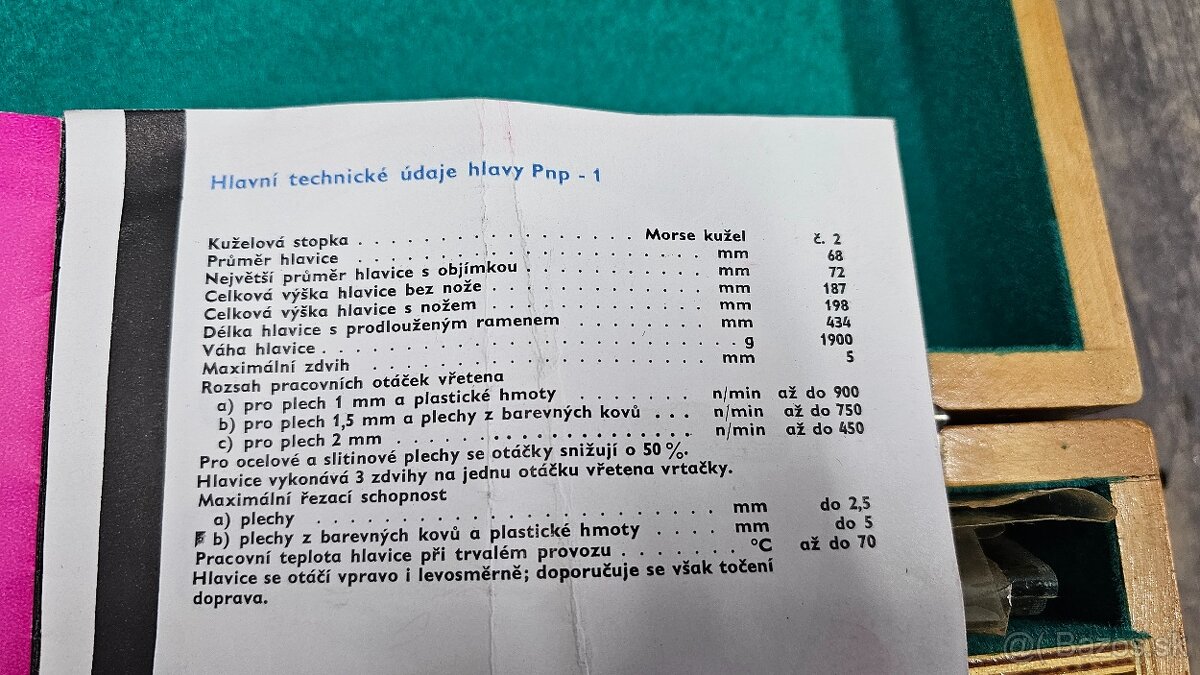 Obrazacia hlava Pnp-1 - 2