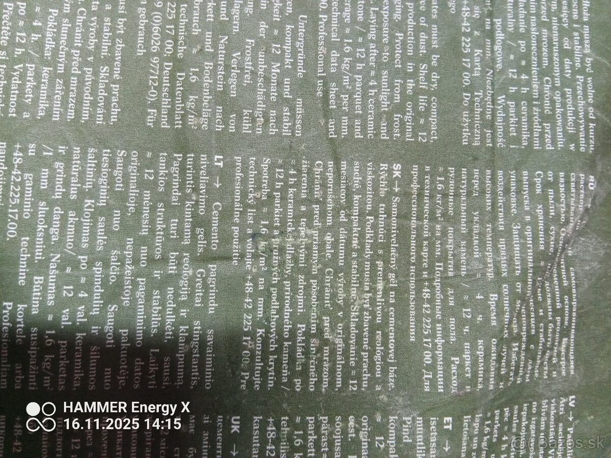 Predám samonivelačný gél (nivelačka) samonivelačka - 2