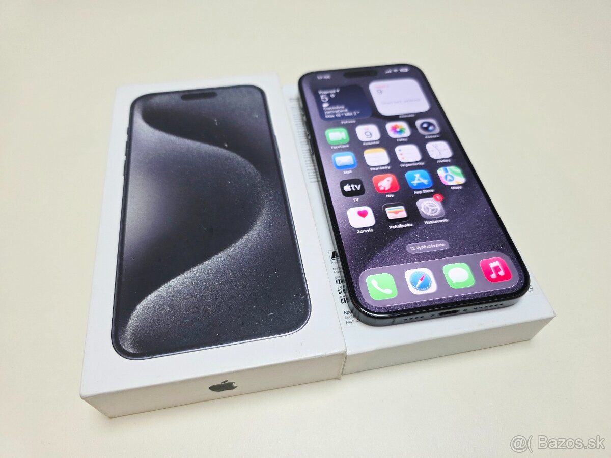APPLE IPHONE 15 PRO MAX 256GB BLACK TITANIUM,BATERKA 94% - 2