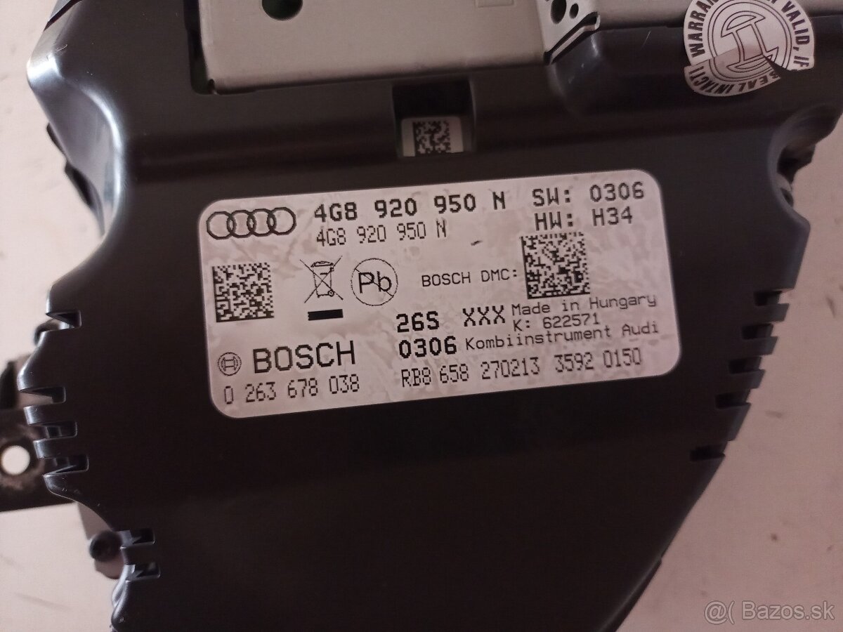 Budíky Audi A6 C7 - 2