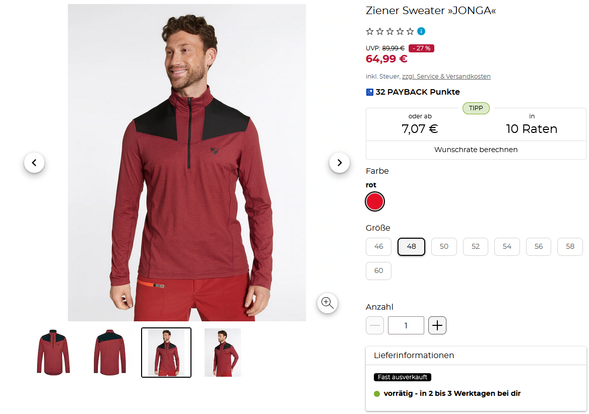 Turistická mikina Ziener Jonga - 2