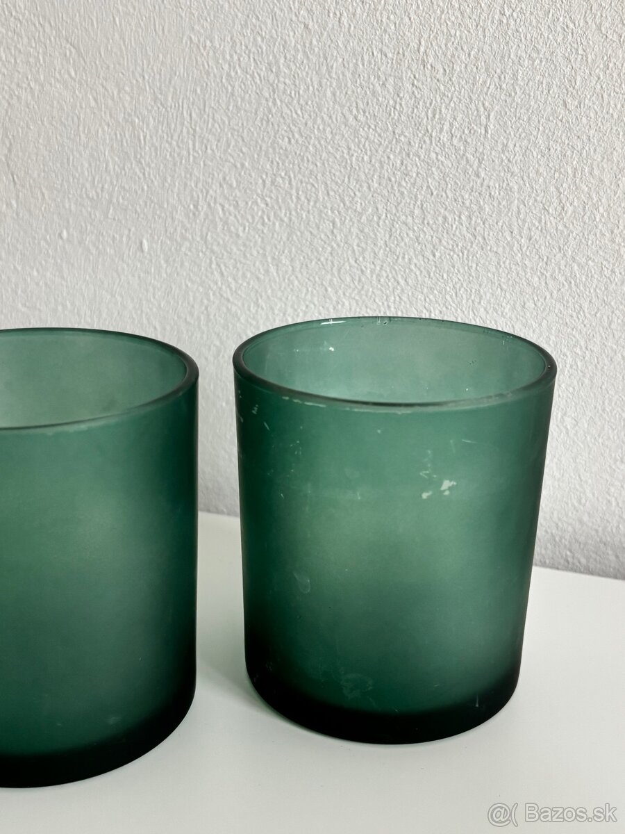 2ks nádobky, poháre, svietniky - 2