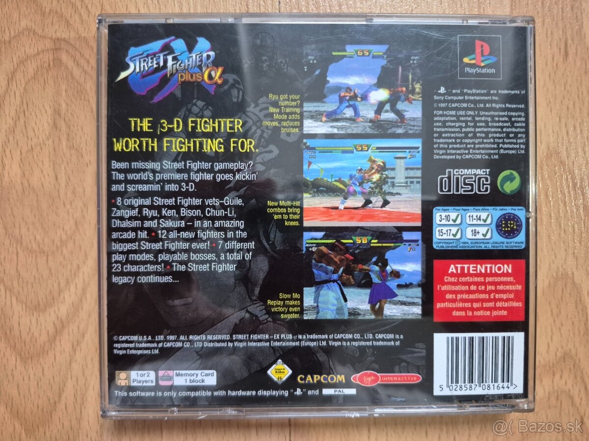 Predám hru na PS1 Street Fighter Ex Plus - 2