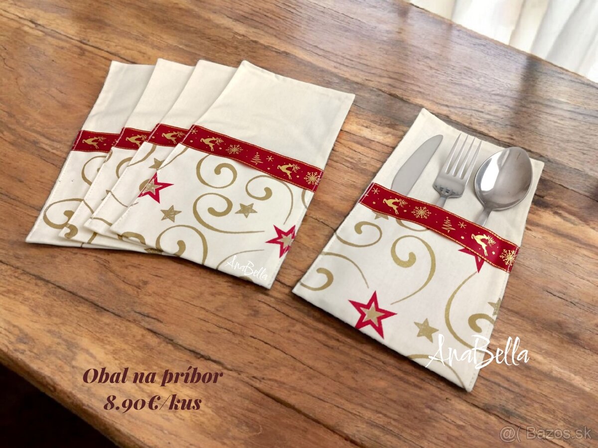 Vianočné prestieranie - Štóly a obaly na príbory - 2