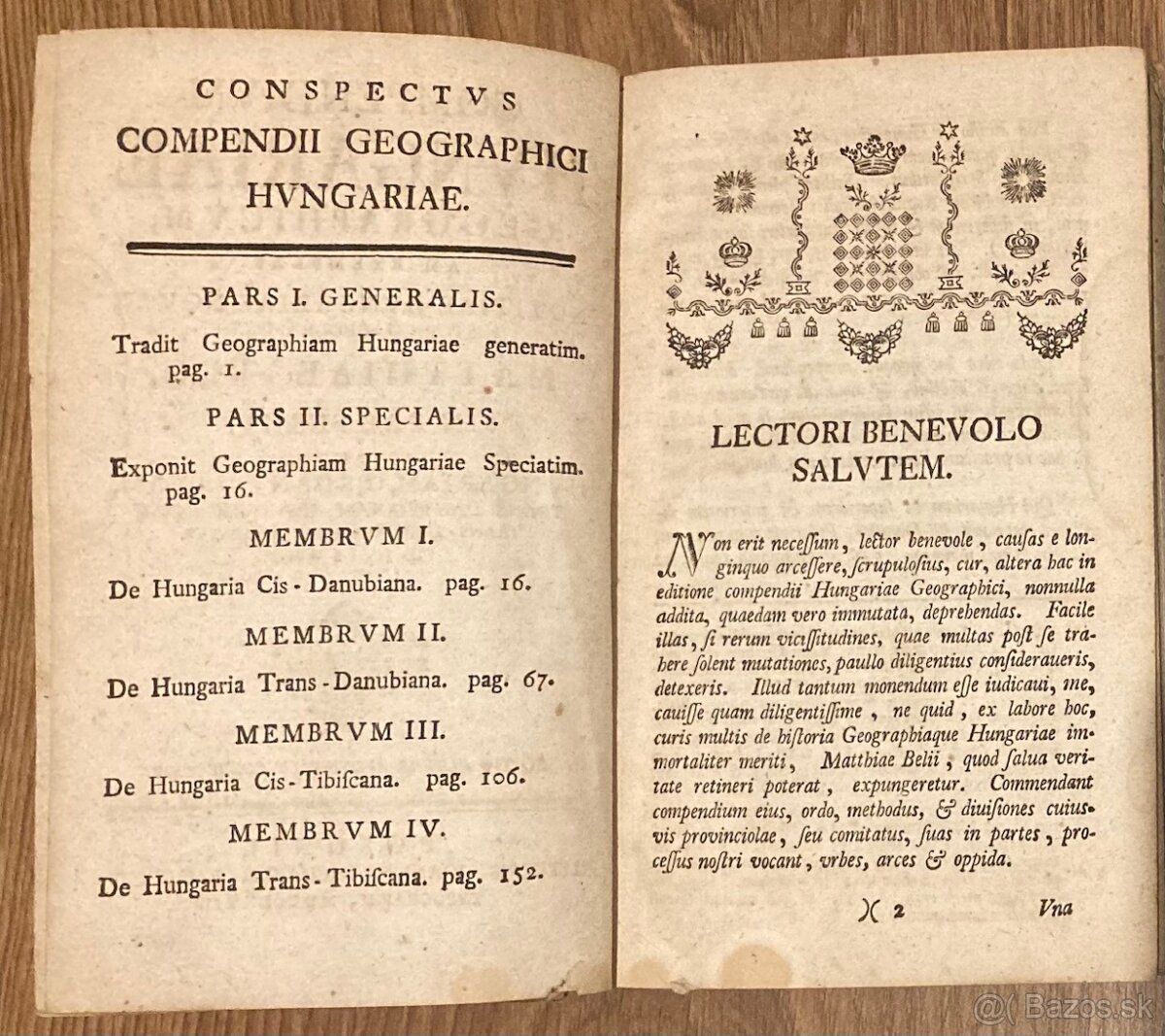 Mathias Bel - Compendium Hungariae, 1767 - 2