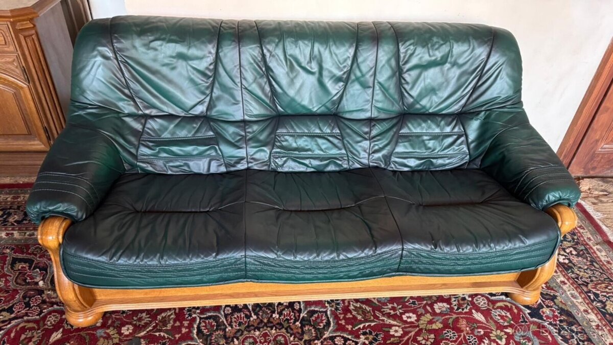 Rustikální kožená sedačka,6086 - 2