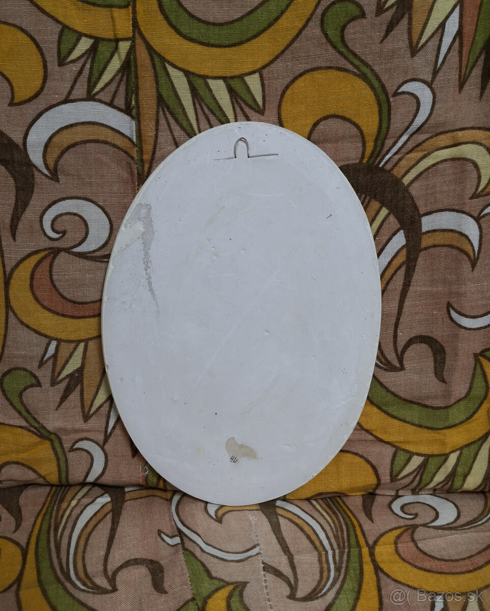 Starožitný 3D keramický reliéfny obraz Julius Caesar - 2