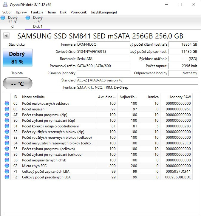 mSATA SSD Samsung PM841 - 256GB #5 - 2