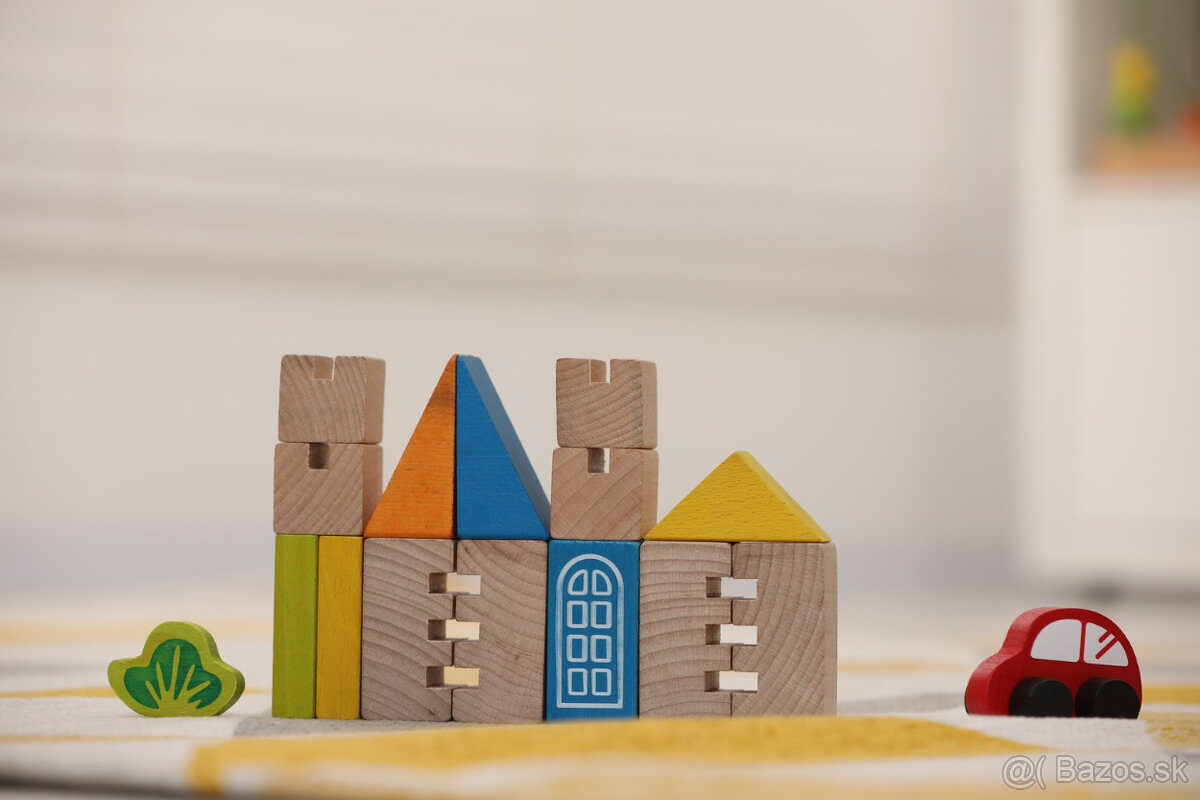 Drevená stavebnica Mesto – nová, nerozbalená - 2