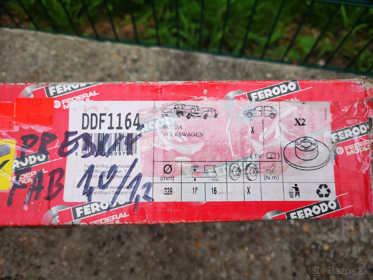 Brzdový kotúč FERODO DDF1164 predný (2ks) - 2