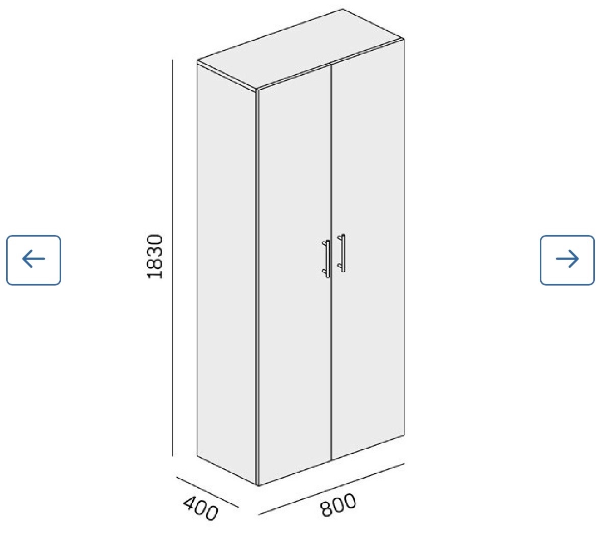 Skrina 800x400x1830 mm ORECH - 2