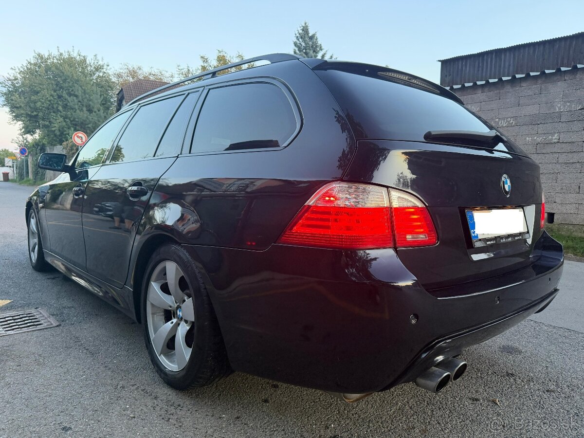 BMW 535d e61, Čr, 2. majitel, kombi, panorama atd - 2